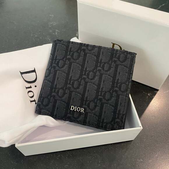 Dior Oblique Compact Bifold Wallet - Picture 1 of 6